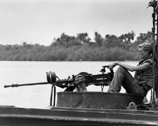 U.S. Navy River Patrol Boat Crewman on the lookout 8"x 10" Vietnam War Photo #18