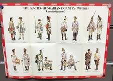 Vintage Armies & Weapons Austro-Hungarian Infantry Military Uniforms Poster A-1