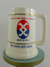120th US Army Reserve Command 1968-1996 Ready On Call Beer Stein Fort Jackson SC picture