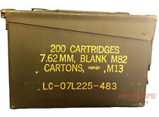 Military 30 CAL M19A1 Metal AMMO CAN 7.62mm BOX .30 CALIBER Very Good Condition picture