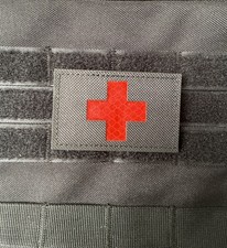 IR Medic Infrared Patch Tactical Red Cross Combat Hook Loop