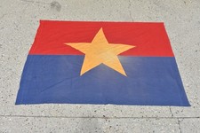 69" x 88" National Liberation Front NLF Viet Cong Flag Dacotex Vietnam War Rare