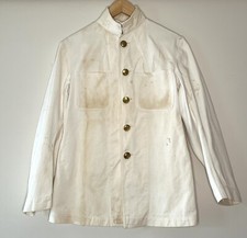 WW2 Canadian Navy RCN Officers White Tunic Jacket w/ 5 Brass Buttons WWII *AS IS