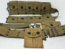WWII 1942 Named & Dated 10 Pocket Ammo Belt, Pistol Belt, Ammo Pouch, Medical picture