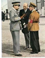 German Third Reich Cigarette Card Dr Josef G Meets Italian Marshall Balbo picture
