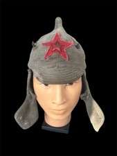 Pre-WW2 Soviet Budenovka Winter hat M27 w/ Early Two Piece Star