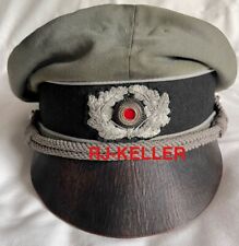 WW2 German Army Wehrmacht HEER Military Officers Crusher Visor Hat Cap Sz: 59 picture