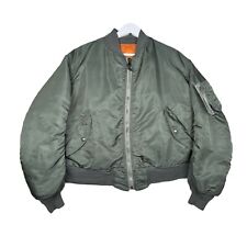 Vintage Alpha Industries MA-1 Reversible Bomber Jacket Large/Med.  Made in USA picture