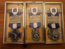 Vintage Lot Of 3 Fifth US Army 1963 Marksman Medal Service Pistol Shooter 