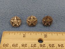 Lot of 3 VINTAGE SILVER TONE US WWII Honorable Discharge Star SCREWBACK PINS picture
