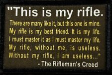The Rifleman's Creed Morale Patch Tactical ARMY Hook Military USA picture