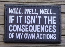 Well Well Well Morale Patch Hook and Loop Funny Army Custom Tactical 2A Gear picture