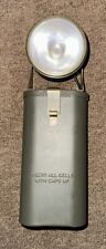 U.S. Post WWII Army Justrite 4D Cell Swivel Head Flash Light W/Belt Clip (Works) picture