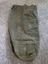 Vintage Large Canvas Duffle Bag  Top Load / Handle And Shoulder strap Army Green picture