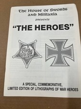 House of Swords and Militaria The Heroes WWII Lithographs Catalog 1991