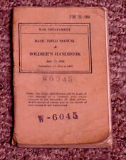 Vintage War Department Basic Field Manual & Soldier's Handbook 1941 picture