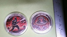 CHALLENGE COIN IN THE LINE OF FIRE STRENGTH IN UNITY BRAVERY SERVICE FIREFIGHTER