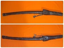 WWII WW2 Japanes Orig Gunto Sword w/Leather Case Wooden Blade Vintage Katana FS picture