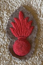 Fine WW I, British Army, Grenade Proficiency Embroidered Patch, Trench Warfare