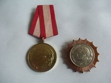 ALBANIA MEDAL+ORDER NAIM FRASHERI 1965 communist era 