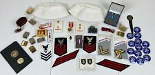 US Military Navy Officer 45pc Lot Medal Patch Badge Pin Buckle Hat for Cosplay picture