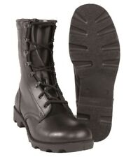 COMBAT BOOTS, BLACK LEATHER, SPEED LACE, 8 N, U.S. ISSUE *NEW* picture