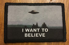 X Files I Want To Believe Morale Patch Tactical Military Army Area 51 Flag picture