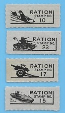 USA WW2 War Rations Plane Air Craft Carrier Tank Ration stamp set lot WW2 Era