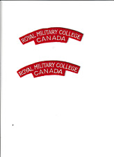 Royal Military College Canada 2 (pair) patches picture