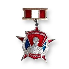 Soviet USSR Veteran Badge Turkestan Military District TurkVO Red Banner