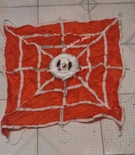 4-Side Orange-red Square Military Parachute Cloth Size 0.7 x 0.7 meters 2.29 ft