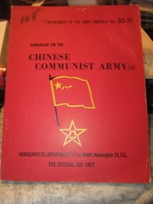 1960 Department Of Army Pamphlet 30-51 Handbook On The Chinese Communist Army