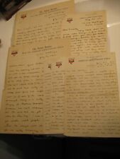 4 WW1 LETTERS FROM AEF SOLDIER LT HAROLD GULLIVER 119TH FA 32ND DIVISION picture