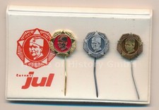 3 Pins/Badge Josip Broz Tito 1941-1981 Bronze Silver Gold