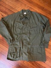 Vintage 1960s Military Jacket Vietnam Green Size Large Long picture