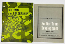 Army Soldier Team Development FM 22-102 & Military Leadership Books Vintage picture
