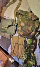 British DPM Camo Gas Mask?Bag+Polish? Bag+DPM gloves+ 2 Canvas UZI Pouches