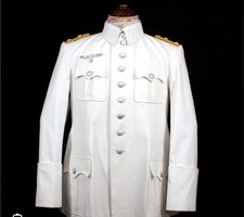 This white uniform is an M37 Old Style Tunic for officers in the German Wehrmach