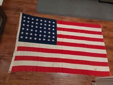 48 Star American Flag WWI Presentation Pvt Owen Davies Killed at Battle of Marne