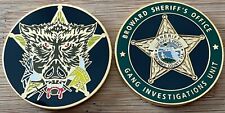 Broward Sheriff's Office - BSO Gang Invest. Unit GOLD full color challenge coin picture