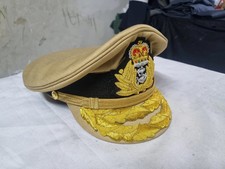 UK ROYAL NAVY ADMIRAL OFFICER Khaki WHITE OR BLACK HAT CAP NEW. ALL SIZES