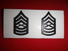 Pair Of USMC Marine MASTER SERGEANT E-8 Metal Subdued Badges