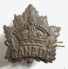 CEF WW1 General Service Cap Badge, Browned Brass 