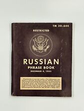 ORIGINAL WWII US WAR DEPARTMENT *RESTRICTED*  RUSSIAN PHRASE BOOK picture