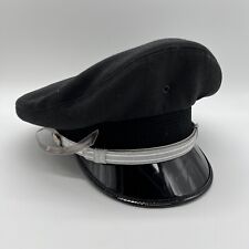 Dress USAF US Air Force Black Vinyl Hat Authentic Bernard Cap Size 7 1/4 Abbott picture