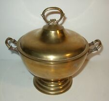 Vintage 1965 SAYONARA 498th T.M. GP OKINAWA Brass Compote w/ Lid Tureen Engraved picture
