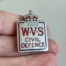 WWII WVS Civil Defence Badge Women’s Voluntary Service Era Vintage