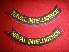 Two (2) US Navy Arcs Patches NAVAL INTELLIGENCE Team