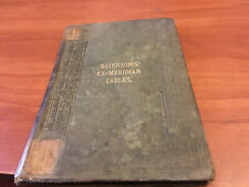 VINTAGE MILITARY OWNED BOOK 1921 JAMES BAINSON'S EX- MERIDIAN TABLES picture
