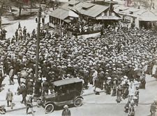 RARE WW1 US MARINE CORPS RECRUITING RALLY IN BOSTON MASS. AUG. 3 ,1918 PHOTO picture